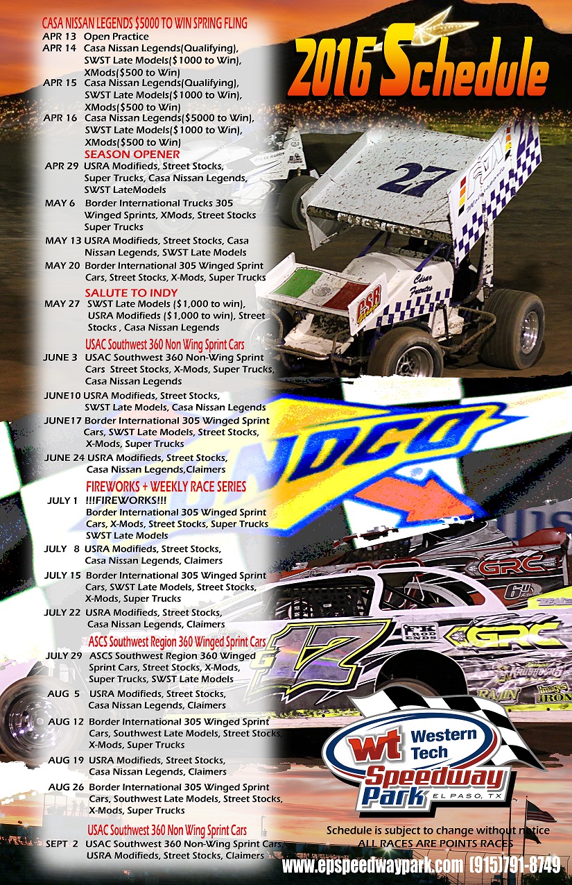 El Paso Speedway Park partnership with Western Technical College